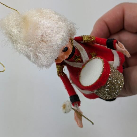 Vintage Drummer Boy Christmas Tree Ornaments Drum Major Soldier 50s MCM Holiday - Picture 12 of 16